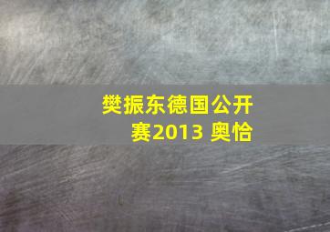 樊振东德国公开赛2013 奥恰